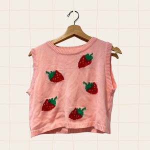 Strawberry Pink Sweater Vest